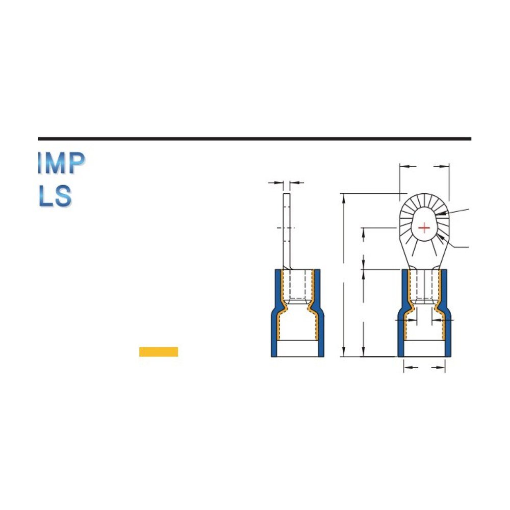 MR-MSRD Series — Ring Terminals (Vinyl-insulated, double crimp with easy-entry copper sleeve, metal strip on reel)