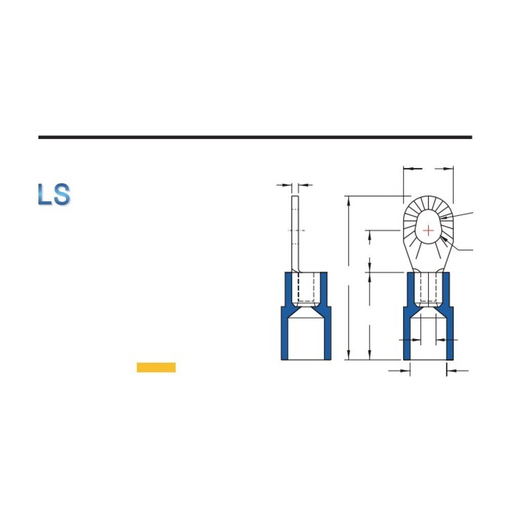 MR-MSRNY Series — Ring Terminals (Nylon-insulated, single crimp, metal strip on reel)