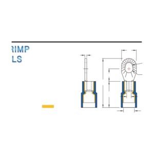 Ring Terminals — dimensioned outline drawing