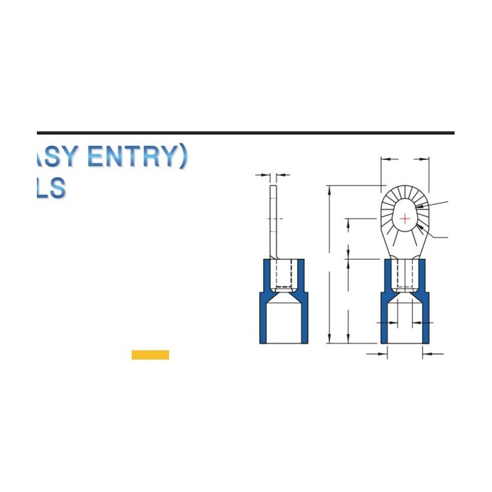 MR-MSRVYB Series — Ring Terminals (Vinyl-insulated (moulded easy entry), brazed seam, metal strip on reel)