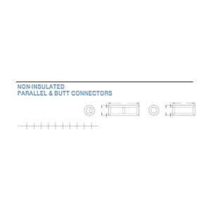 Parallel Connectors — dimensioned outline drawing
