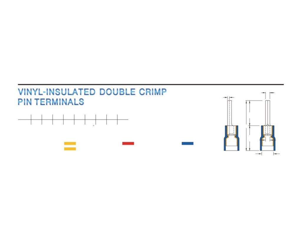 MR-PTD Series — Pin Terminals (Vinyl-insulated, double crimp with easy-entry copper sleeve)