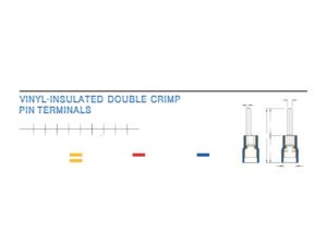 Pin Terminals — dimensioned outline drawing