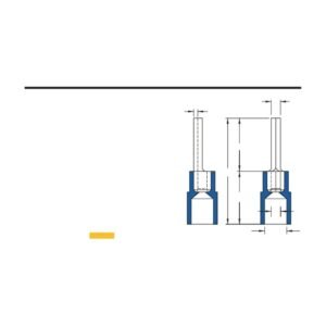 Pin Terminals — dimensioned outline drawing