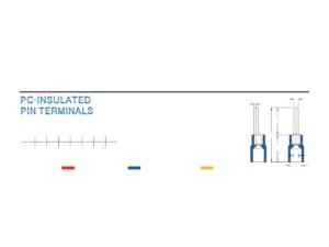 Pin Terminals — dimensioned outline drawing