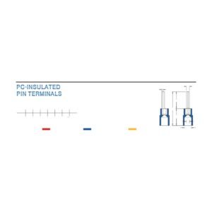 Pin Terminals — dimensioned outline drawing