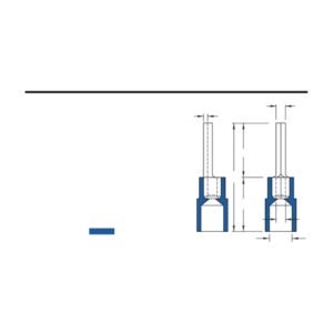 MR-PTNY Series — Pin Terminals (Nylon-insulated, single crimp)