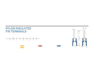 MR-PTNY Series — Pin Terminals (Nylon-insulated, single crimp)