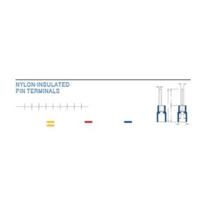 MR-PTNYB Series — Pin Terminals (Nylon-insulated, single crimp, brazed seam)