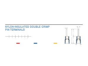 Pin Terminals — dimensioned outline drawing