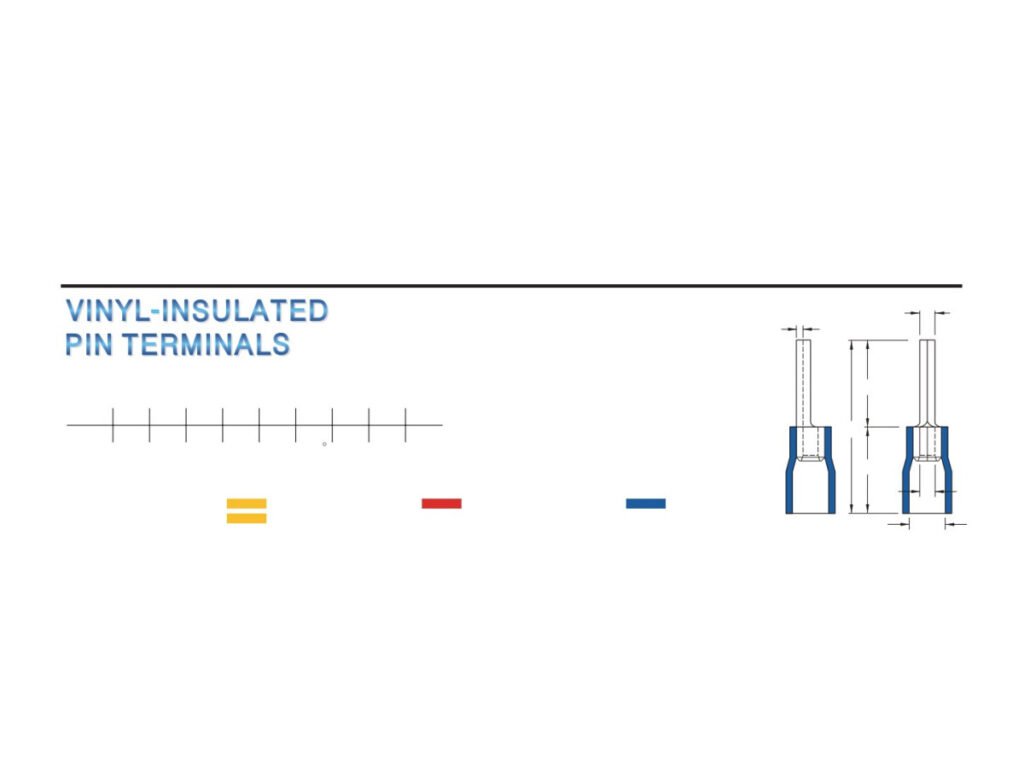 MR-PTV Series — Pin Terminals (Vinyl-insulated, single crimp)