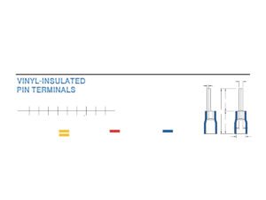 MR-PTVB Series — Pin Terminals (Vinyl-insulated, single crimp, brazed seam)