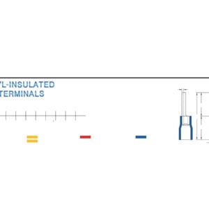 Pin Terminals — dimensioned outline drawing
