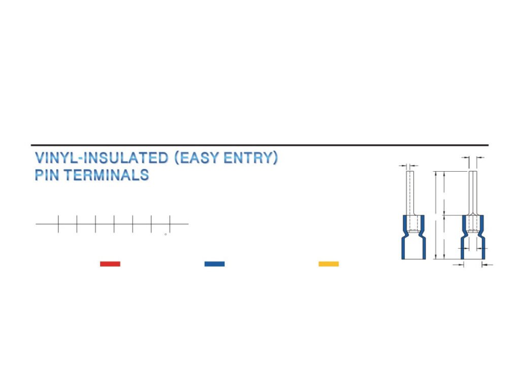 MR-PTVE Series — Pin Terminals (Vinyl-insulated (easy entry), single crimp)