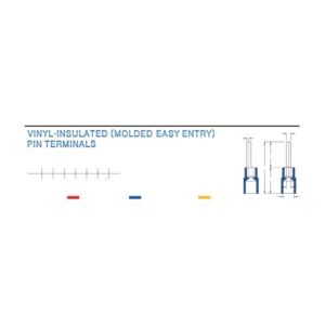 Pin Terminals — dimensioned outline drawing