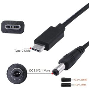 USB Type-C PD 15V 3A 45W to DC 5.5 x 2.1mm Power Cord - MR-PWR-04
