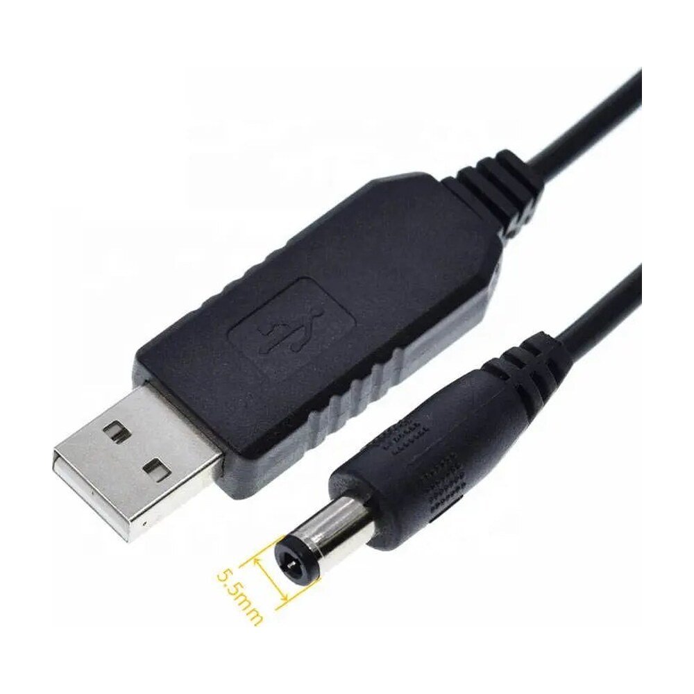 USB to DC Boost Cable, Adjustable 5V 9V 12V, for Router and Modem - MR-PWR-06