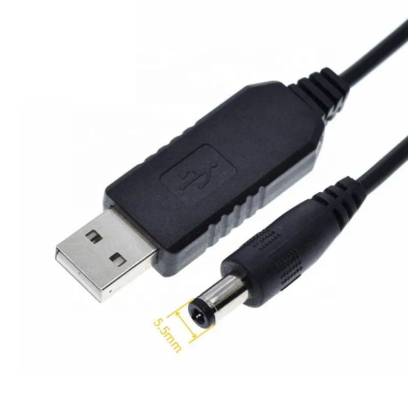 USB to DC Boost Cable, Adjustable 5V 9V 12V, for Router and Modem - MR-PWR-06