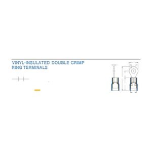 MR-RD Series — Ring Terminals (Vinyl-insulated, double crimp with easy-entry copper sleeve)