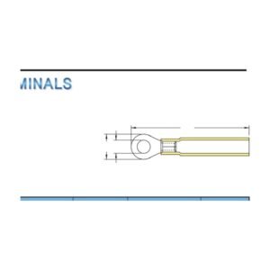 Ring Terminals — dimensioned outline drawing
