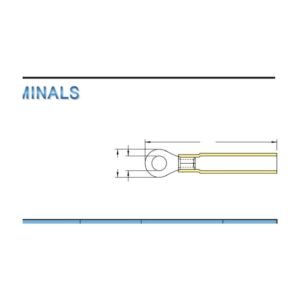 Ring Terminals — dimensioned outline drawing