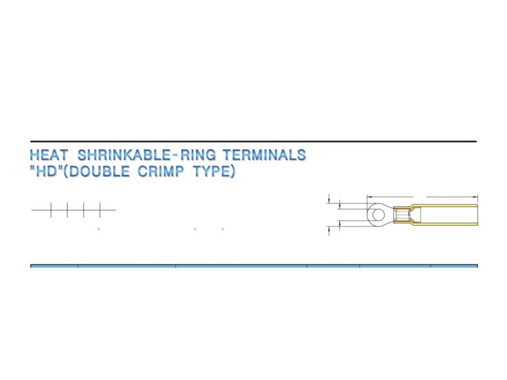 MR-RHDL Series — Ring Terminals (Heat-shrinkable, waterproof, double crimp, long tongue)