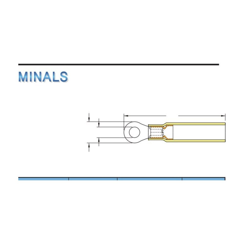 MR-RHDM Series — Ring Terminals (Heat-shrinkable, waterproof, double crimp, medium tongue)