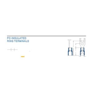 Ring Terminals — dimensioned outline drawing