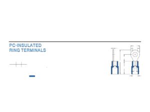 Ring Terminals — dimensioned outline drawing