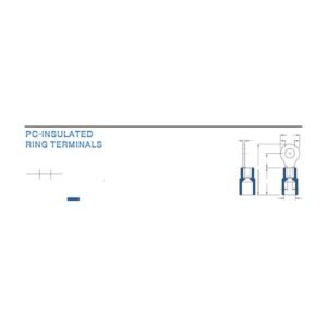 Ring Terminals — dimensioned outline drawing