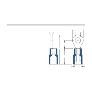 Ring Terminals — dimensioned outline drawing