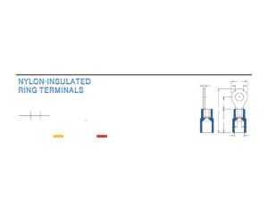 MR-RNYB Series — Ring Terminals (Nylon-insulated, single crimp, brazed seam)