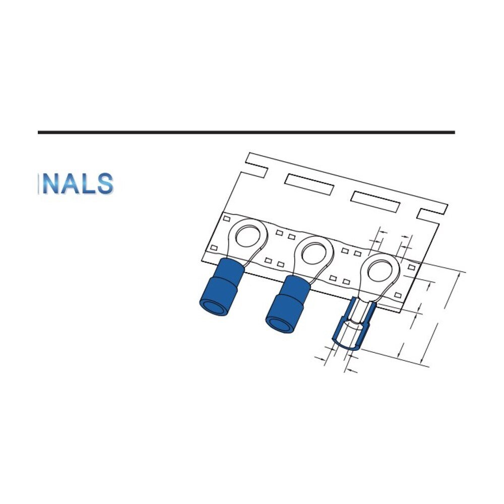 MR-RNYBM Series — Ring Terminals (Nylon-insulated, single crimp, brazed seam, medium tongue)