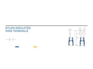 Ring Terminals — dimensioned outline drawing