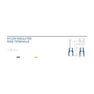 Ring Terminals — dimensioned outline drawing
