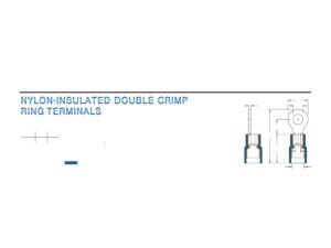 Ring Terminals — dimensioned outline drawing