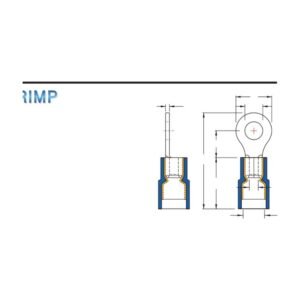 Ring Terminals — dimensioned outline drawing