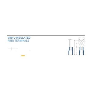 Ring Terminals — dimensioned outline drawing