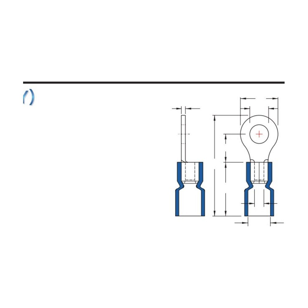 MR-RVEB Series — Ring Terminals (Vinyl-insulated (easy entry), single crimp, brazed seam)