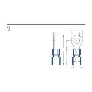 Ring Terminals — dimensioned outline drawing