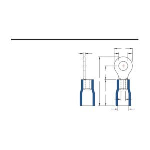 Ring Terminals — dimensioned outline drawing