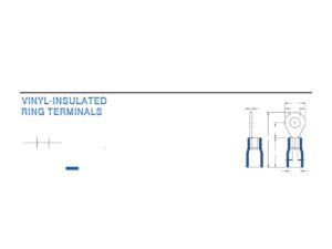 Ring Terminals — dimensioned outline drawing