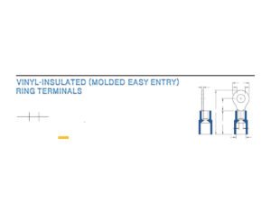 MR-RVYB Series — Ring Terminals (Vinyl-insulated (moulded easy entry), brazed seam)