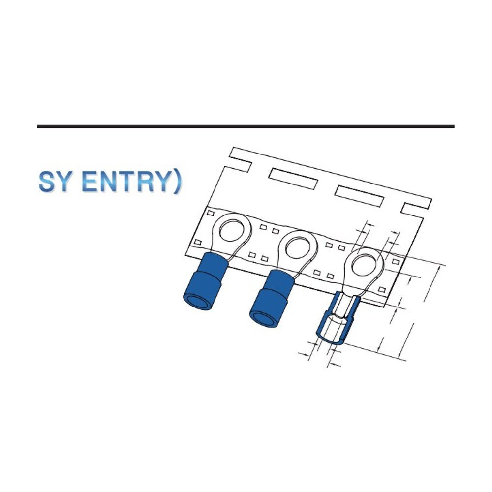 MR-RVYBM Series — Ring Terminals (Vinyl-insulated (moulded easy entry), brazed seam, medium tongue)