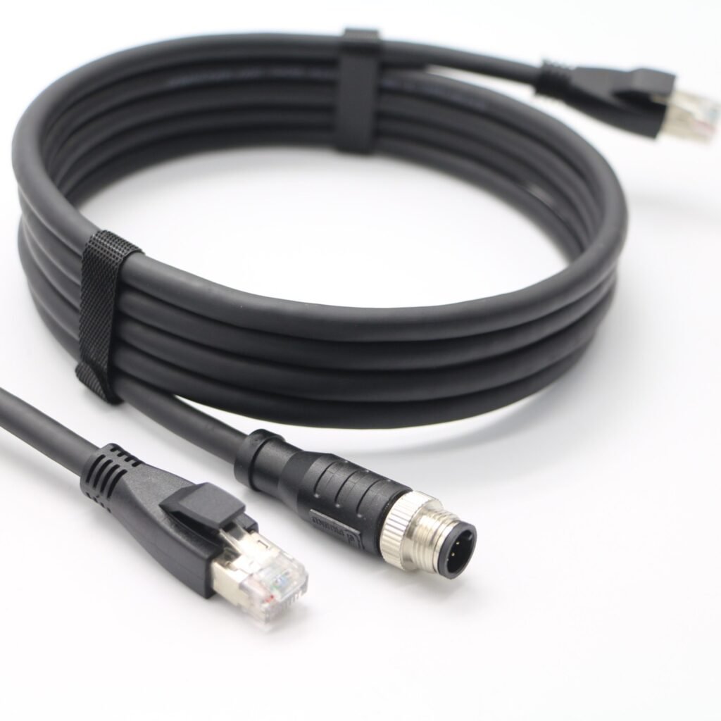 M12 12 Pin Male to RJ45 High Flexible Cable for Machine Vision Cameras - MR-SC-01