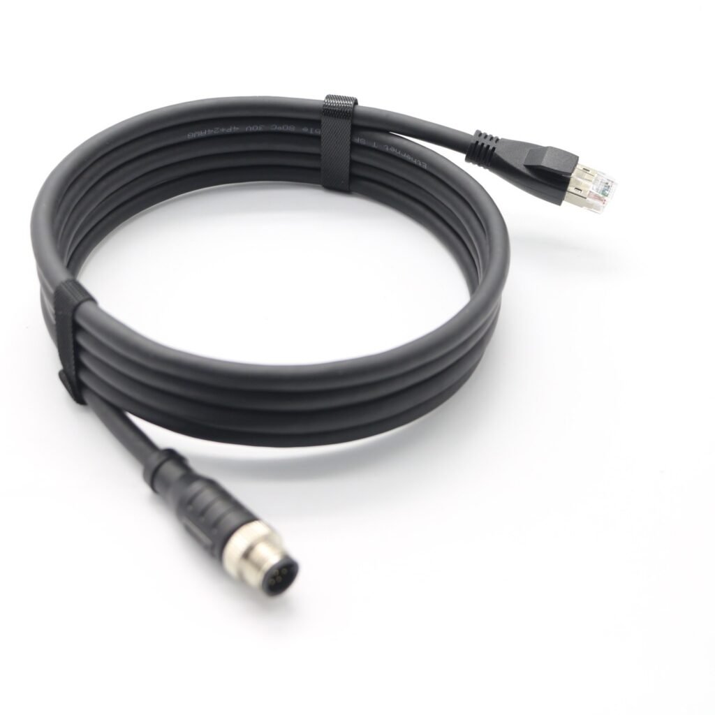 M12 12 Pin Male to RJ45 High Flexible Cable for Machine Vision Cameras - MR-SC-01