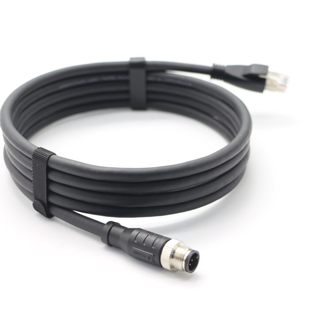 M12 12 Pin Male to RJ45 High Flexible Cable for Machine Vision Cameras - MR-SC-01