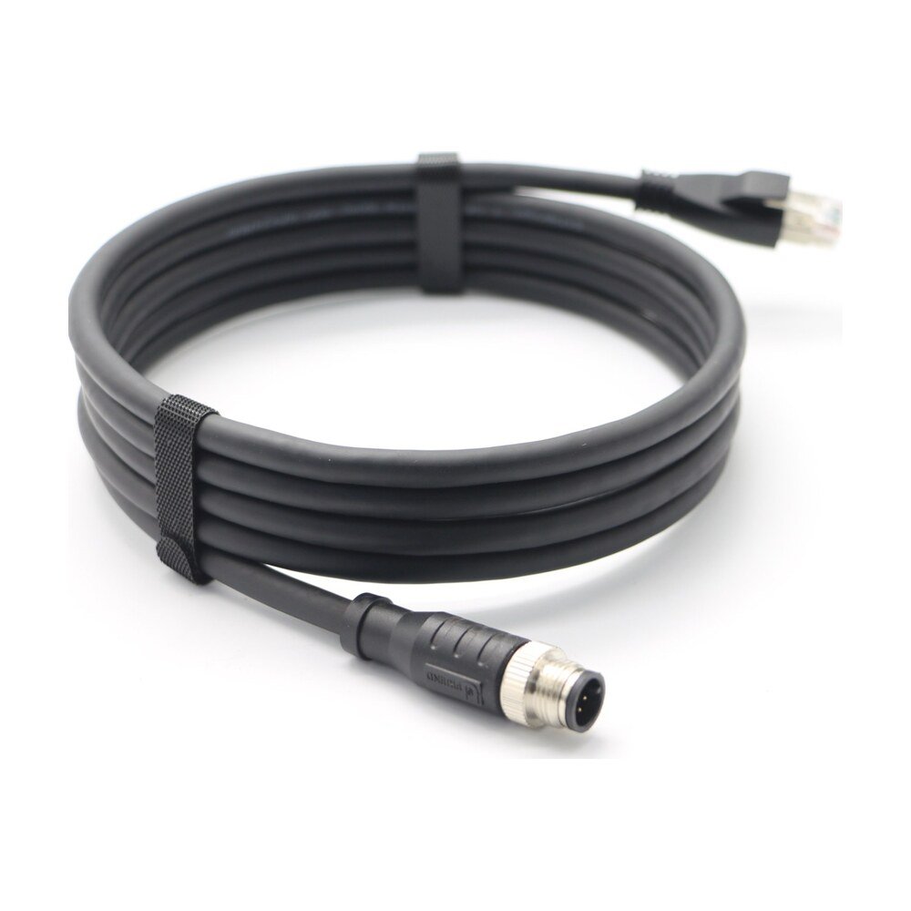 M12 12 Pin Male to RJ45 High Flexible Cable for Machine Vision Cameras - MR-SC-01