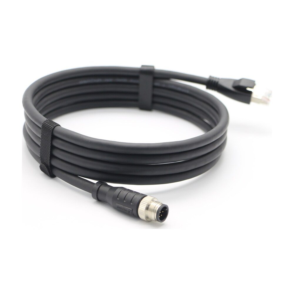M12 12 Pin Male to RJ45 High Flexible Cable for Machine Vision Cameras - MR-SC-01