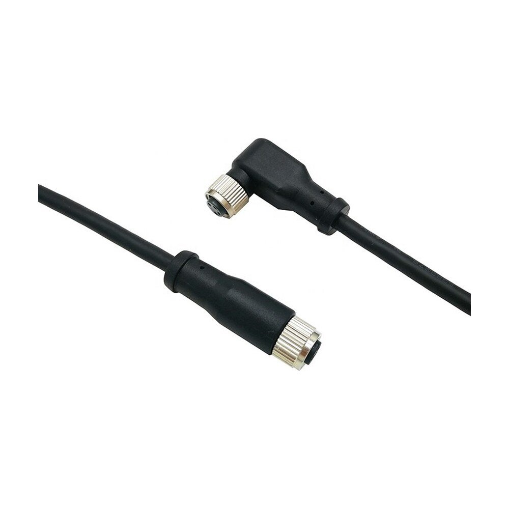 M8 4-Pin Right-Angle Female to Female Sensor Cordset IP68 - MR-SC-02
